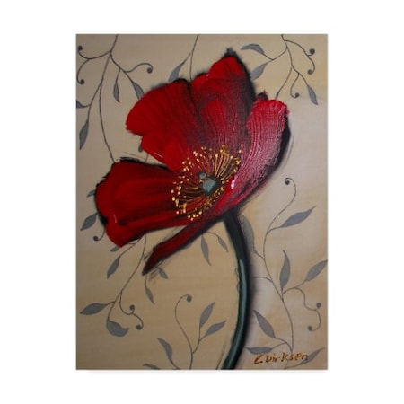 Cherie Roe Dirksen 'Single Red Poppy' Canvas Art,24x32